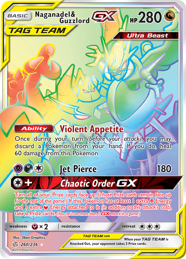 Naganadel & Guzzlord GX (260/236) [Sun & Moon: Cosmic Eclipse] Pokémon