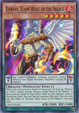 Zefraxa, Flame Beast of the Nekroz [CROS-ENAE1] Super Rare Yu-Gi-Oh!