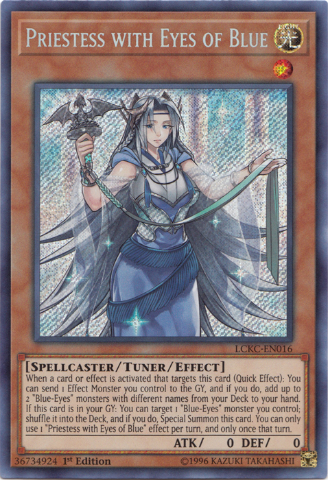 Priestess with Eyes of Blue [LCKC-EN016] Secret Rare Yu-Gi-Oh!