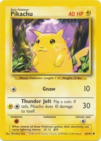 Pikachu (58/102) [Base Set Unlimited] Pokémon