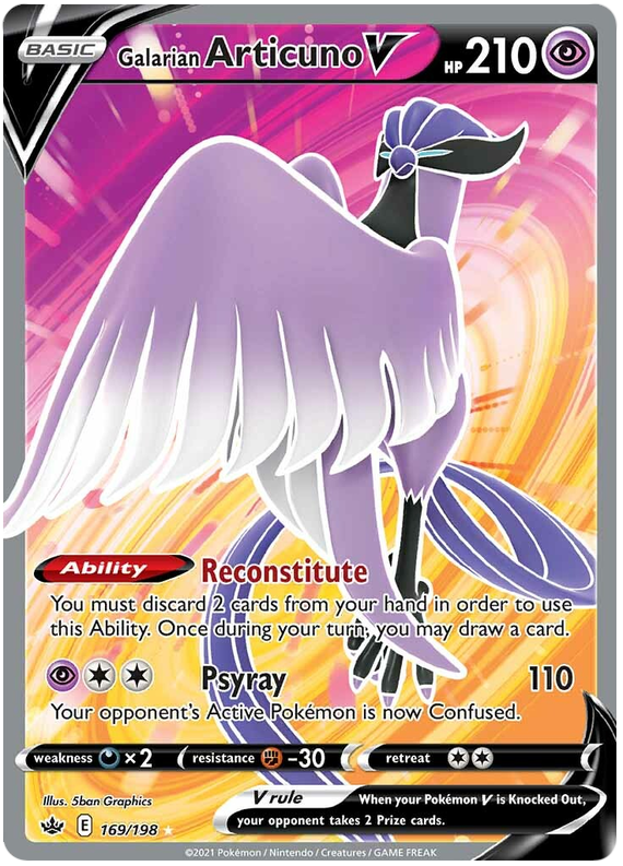 Galarian Articuno V (169/198) [Sword & Shield: Chilling Reign] Pokémon