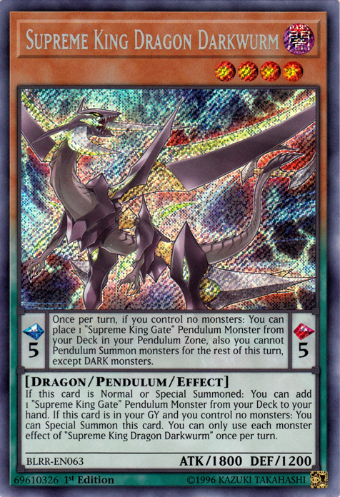 Supreme King Dragon Darkwurm [BLRR-EN063] Secret Rare Yu-Gi-Oh!