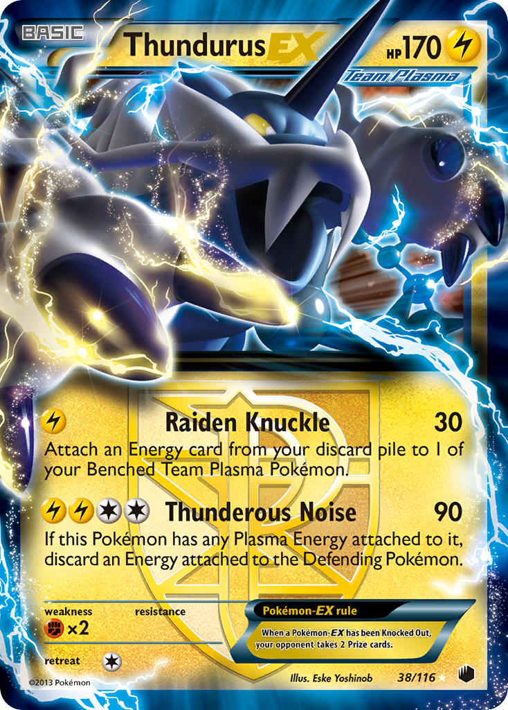 Thundurus EX (38/116) [Black & White: Plasma Freeze] Pokémon