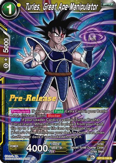 Turles, Great Ape Manipulator (BT15-106) [Saiyan Showdown Prerelease Promos] Dragon Ball Super