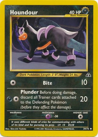 Houndour (39/75) [Neo Discovery Unlimited] Pokémon