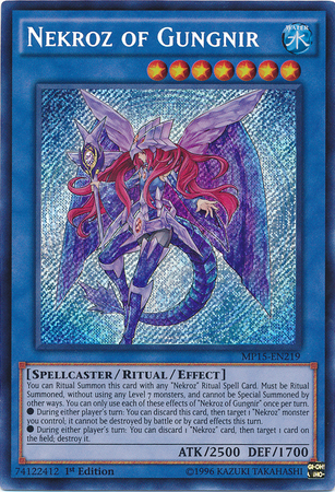 Nekroz of Gungnir [MP15-EN219] Secret Rare Yu-Gi-Oh!