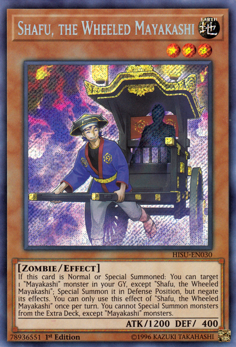 Shafu, the Wheeled Mayakashi [HISU-EN030] Secret Rare Yu-Gi-Oh!