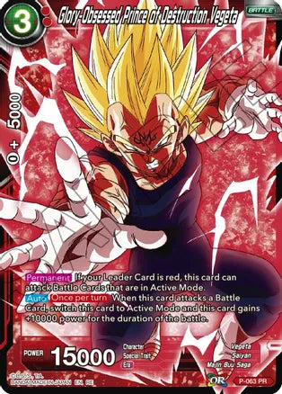 Glory-Obsessed Prince of Destruction Vegeta (P-063) [Mythic Booster] Dragon Ball Super
