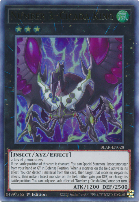 Number 3: Cicada King [BLAR-EN028] Ultra Rare Yu-Gi-Oh!