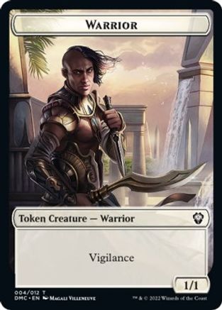 Zombie Knight // Warrior Double-Sided Token [Dominaria United Commander Tokens] Magic: The Gathering