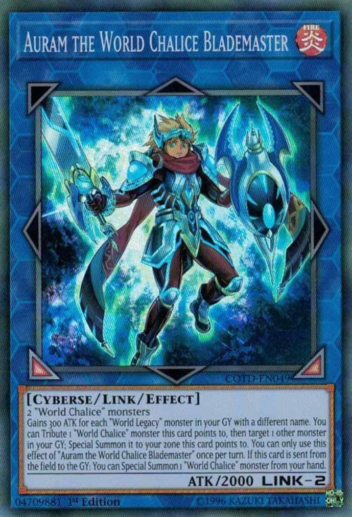 Auram the World Chalice Blademaster [COTD-EN049] Super Rare Yu-Gi-Oh!