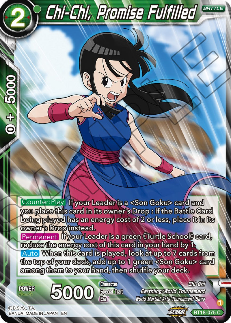 Chi-Chi, Promise Fulfilled (BT18-075) [Dawn of the Z-Legends] Dragon Ball Super