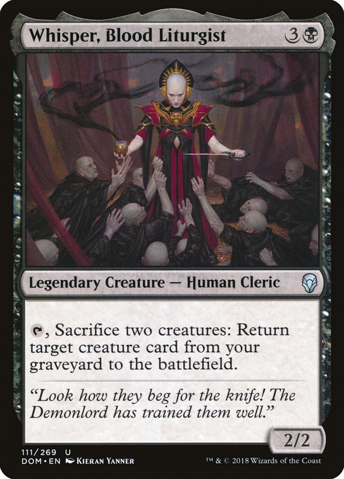 Whisper, Blood Liturgist [Dominaria] Magic: The Gathering