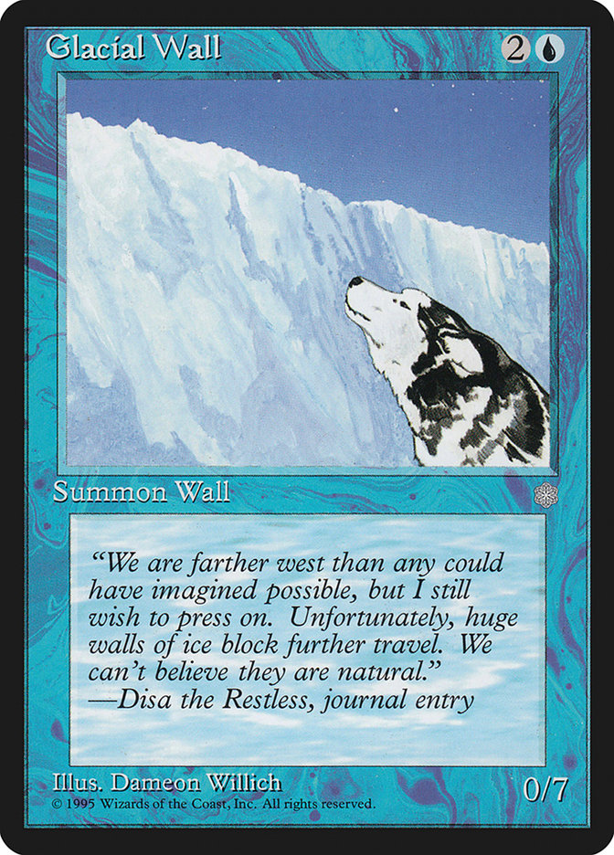 Glacial Wall [Ice Age] Magic: The Gathering