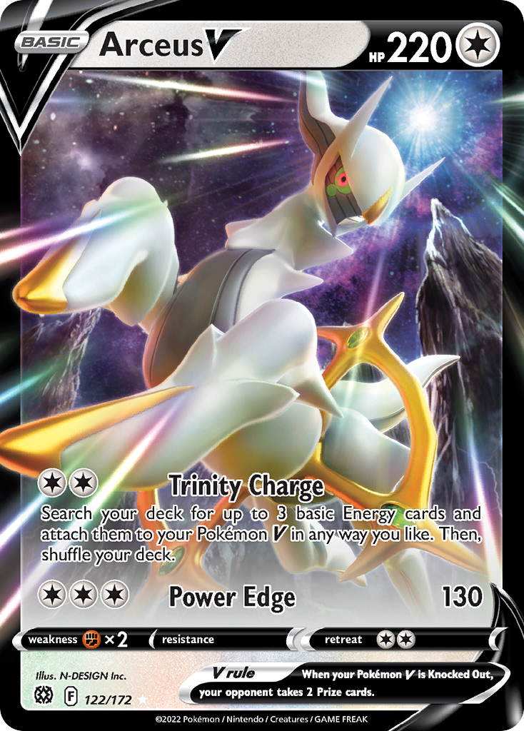 Arceus V (122/172) (Metal Card) [Sword & Shield: Brilliant Stars] Pokémon