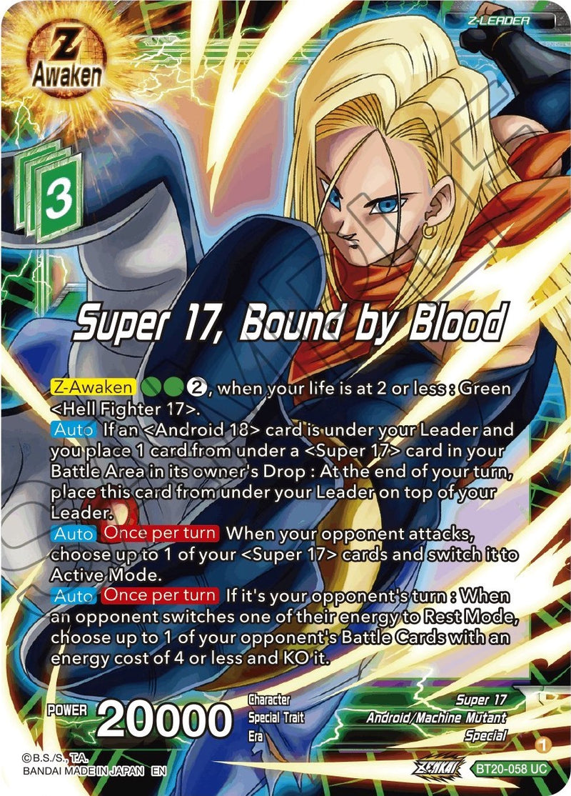 Super 17, Bound by Blood (BT20-058) [Power Absorbed] Dragon Ball Super