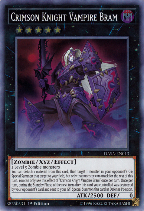 Crimson Knight Vampire Bram [DASA-EN013] Super Rare Yu-Gi-Oh!