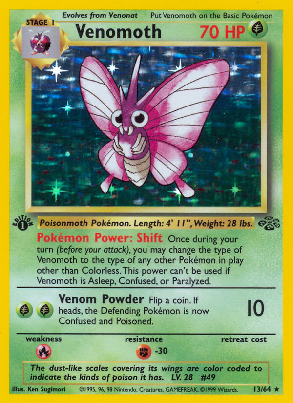 Venomoth (13/64) [Jungle 1st Edition] Pokémon