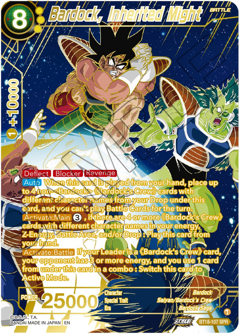 Bardock, Inherited Might (SPR) (BT18-107) [Dawn of the Z-Legends] Dragon Ball Super