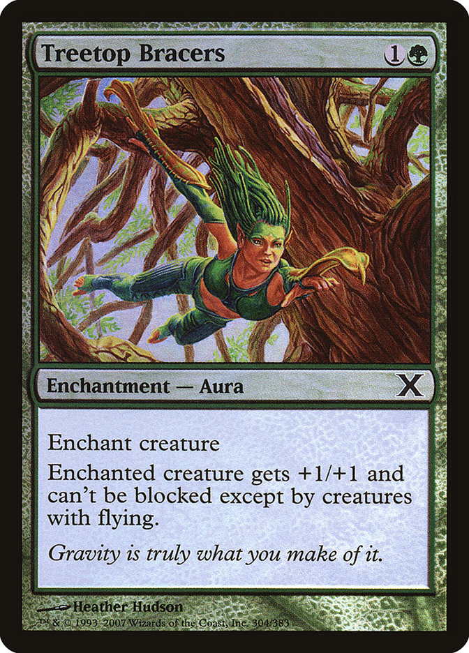 Treetop Bracers (Premium Foil) [Tenth Edition] Magic: The Gathering
