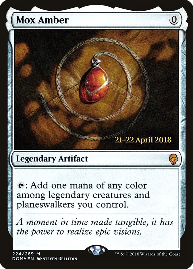 Mox Amber [Dominaria Prerelease Promos] Magic: The Gathering