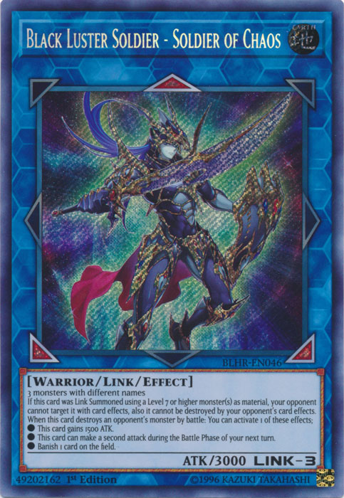 Black Luster Soldier - Soldier of Chaos [BLHR-EN046] Secret Rare Yu-Gi-Oh!