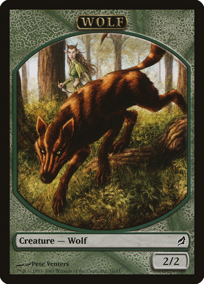 Wolf Token [Lorwyn Tokens] Magic: The Gathering