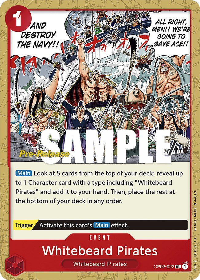 Whitebeard Pirates [Paramount War Pre-Release Cards] Bandai