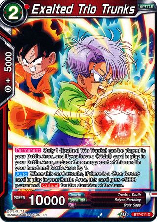 Exalted Trio Trunks (BT7-011) [Assault of the Saiyans] Dragon Ball Super