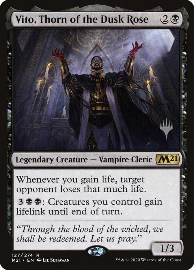 Vito, Thorn of the Dusk Rose (Promo Pack) [Core Set 2021 Promos] Magic: The Gathering