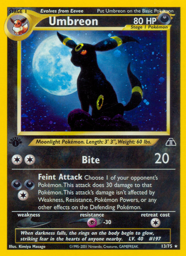 Umbreon (13/75) [Neo Discovery 1st Edition] Pokémon