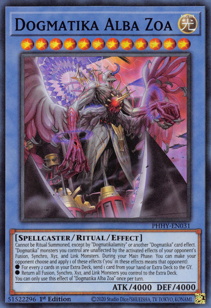 Dogmatika Alba Zoa [PHHY-EN031] Super Rare Yu-Gi-Oh!