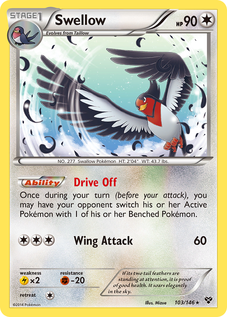 Swellow (103/146) [XY: Base Set] Pokémon