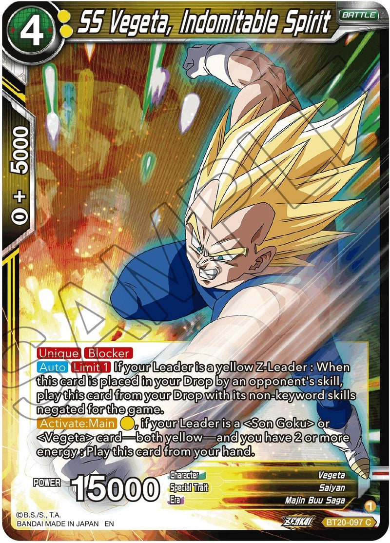 SS Vegeta, Indomitable Spirit (BT20-097) [Power Absorbed] Dragon Ball Super
