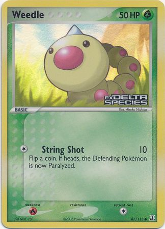 Weedle (87/113) (Stamped) [EX: Delta Species] Pokémon