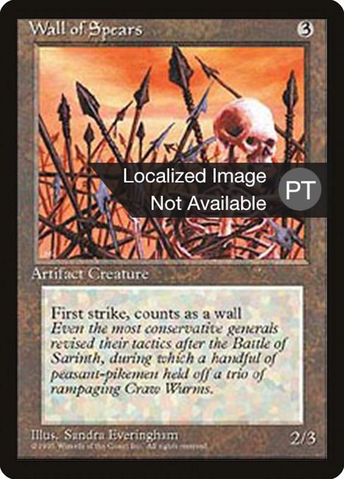 Wall of Spears [Fourth Edition (Foreign Black Border)] Magic: The Gathering