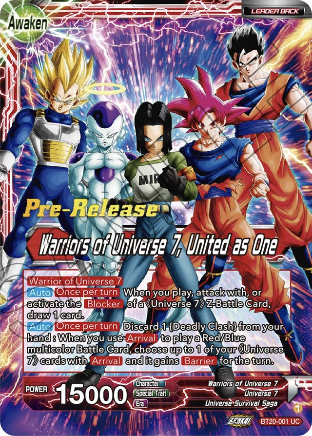 Android 17 // Warriors of Universe 7, United as One (BT20-001) [Power Absorbed Prerelease Promos] Dragon Ball Super