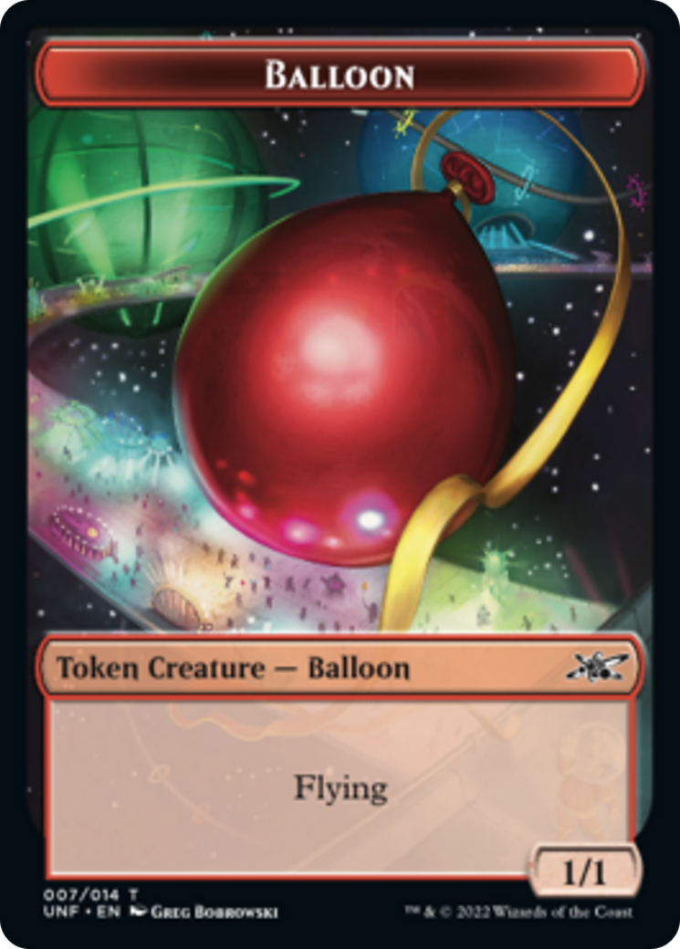 Zombie Employee // Balloon Double-Sided Token [Unfinity Tokens] Magic: The Gathering