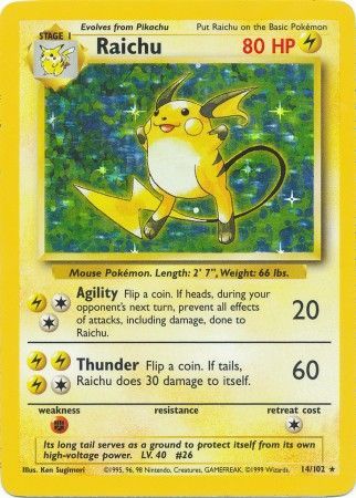 Raichu (14/102) [Base Set Unlimited] Pokémon