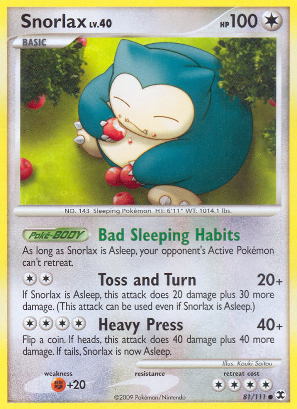 Snorlax (81/111) [Platinum: Rising Rivals] Pokémon