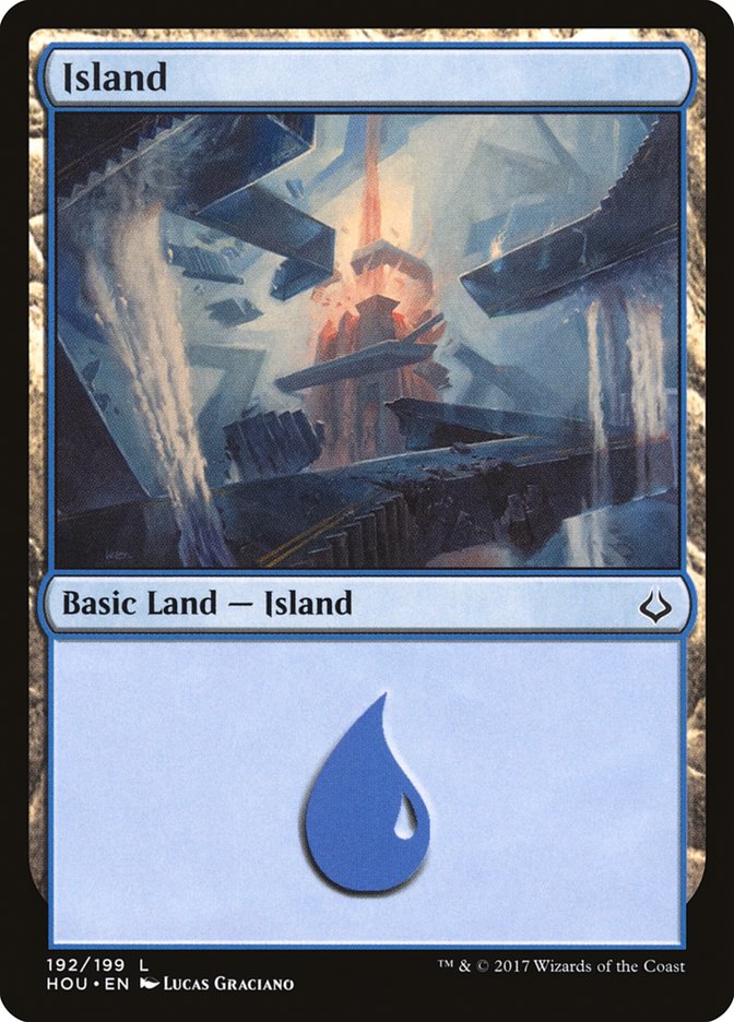 Island (192) [Hour of Devastation] Magic: The Gathering