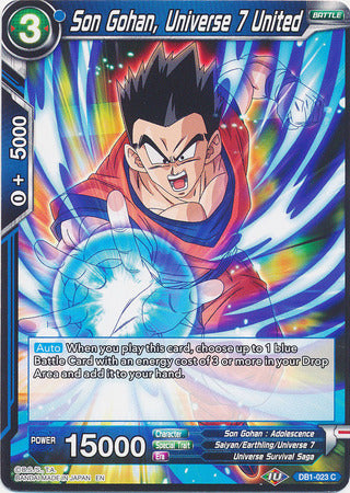 Son Gohan, Universe 7 United (DB1-023) [Dragon Brawl] Dragon Ball Super