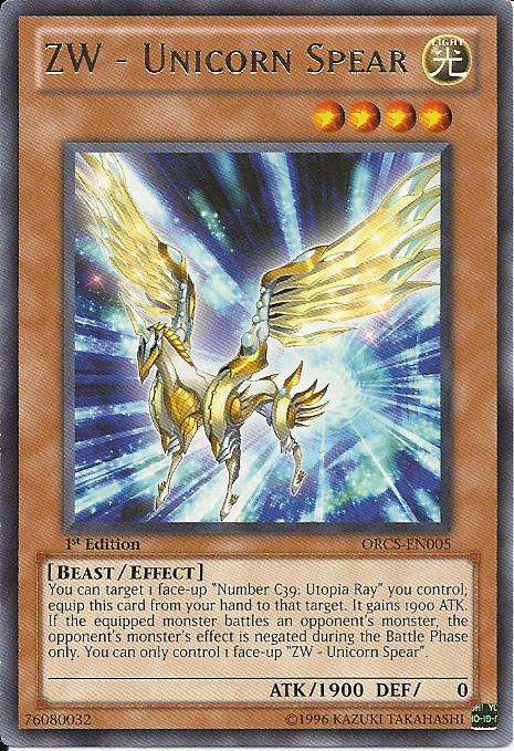 ZW - Unicorn Spear [ORCS-EN005] Rare Yu-Gi-Oh!