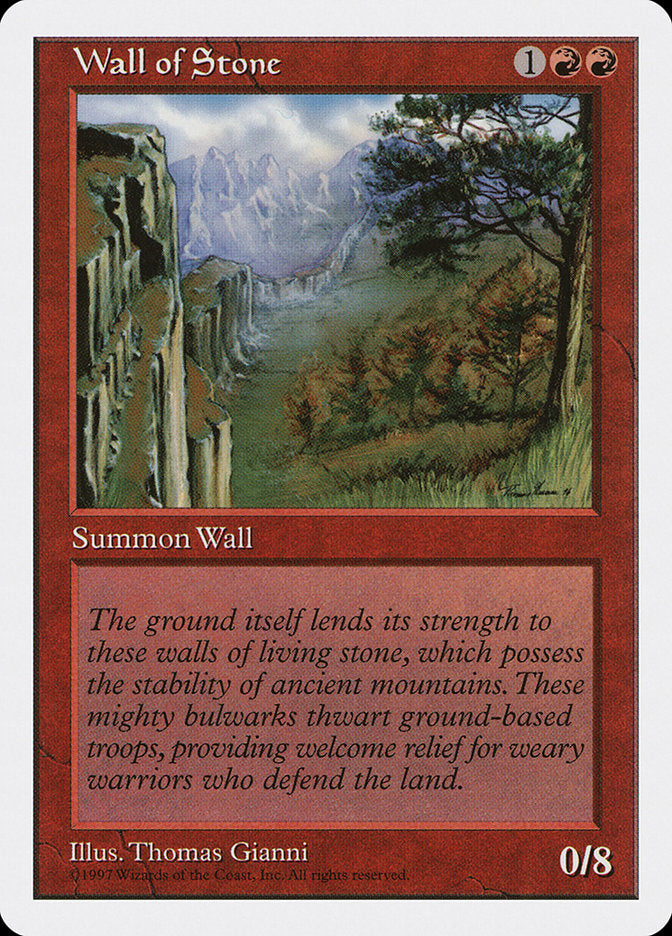 Wall of Stone [Fifth Edition] Magic: The Gathering