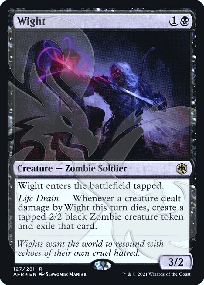 Wight (Ampersand Promo) [Dungeons & Dragons: Adventures in the Forgotten Realms Promos] Magic: The Gathering