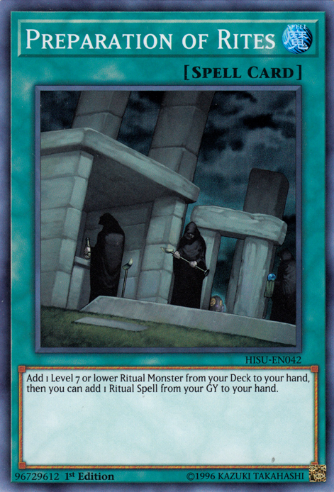 Preparation of Rites [HISU-EN042] Super Rare Yu-Gi-Oh!