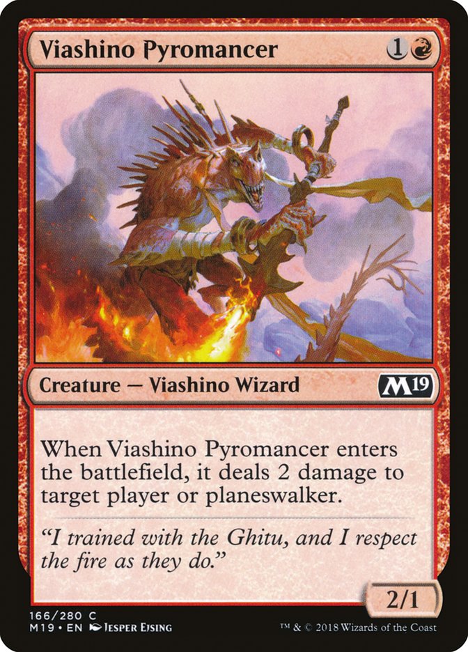 Viashino Pyromancer [Core Set 2019] Magic: The Gathering