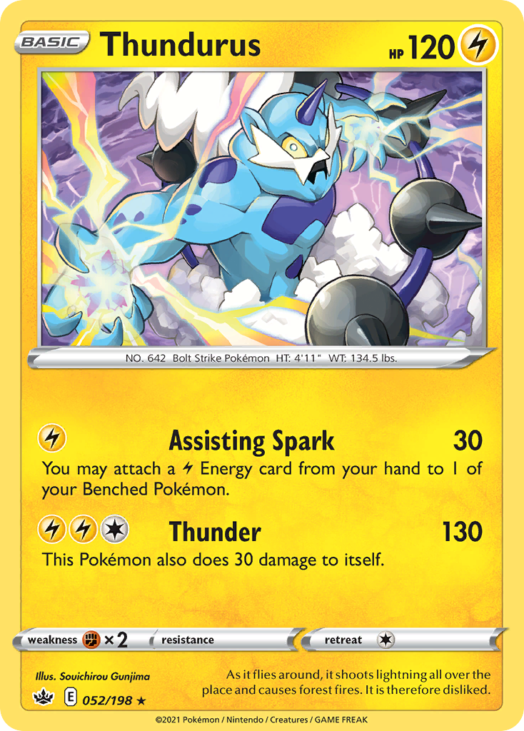 Thundurus (052/198) (Theme Deck Exclusive) [Sword & Shield: Chilling Reign] Pokémon