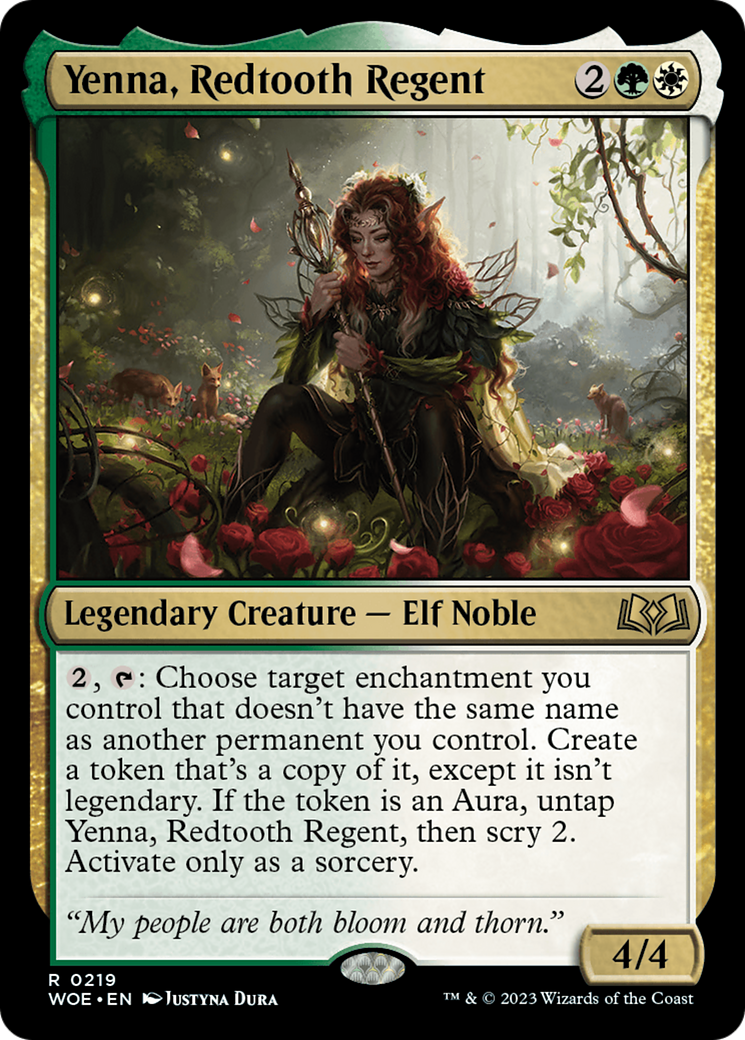 Yenna, Redtooth Regent [Wilds of Eldraine Prerelease Promos] Magic: The Gathering