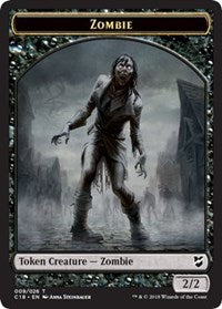 Zombie // Shapeshifter Double-Sided Token [Commander 2018 Tokens] Magic: The Gathering